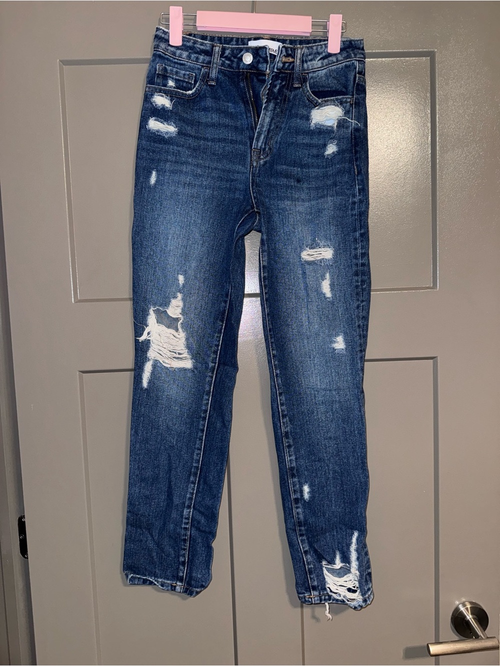 VICI collection Vervet high-rise distressed slim-straight jeans size 24